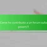 Come ho contribuito a un forum sulla povertà