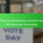 Come ho partecipato a incontri con Rifondazione Comunista
