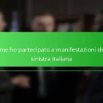 Come ho partecipato a manifestazioni della sinistra italiana