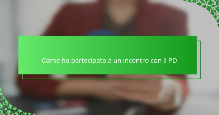 Come ho partecipato a un incontro con il PD