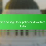 Come ho seguito le politiche di welfare in Italia