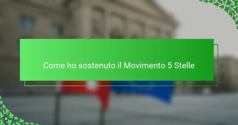 Come ho sostenuto il Movimento 5 Stelle