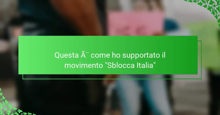 Questa è come ho supportato il movimento “Sblocca Italia”