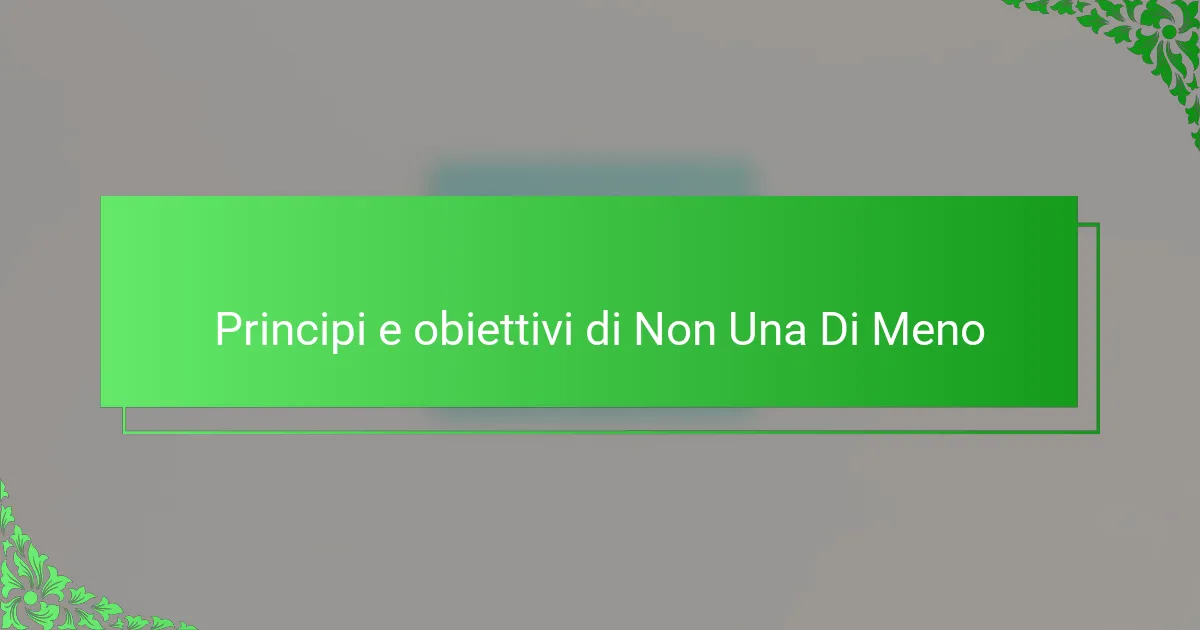 Principi e obiettivi di Non Una Di Meno
