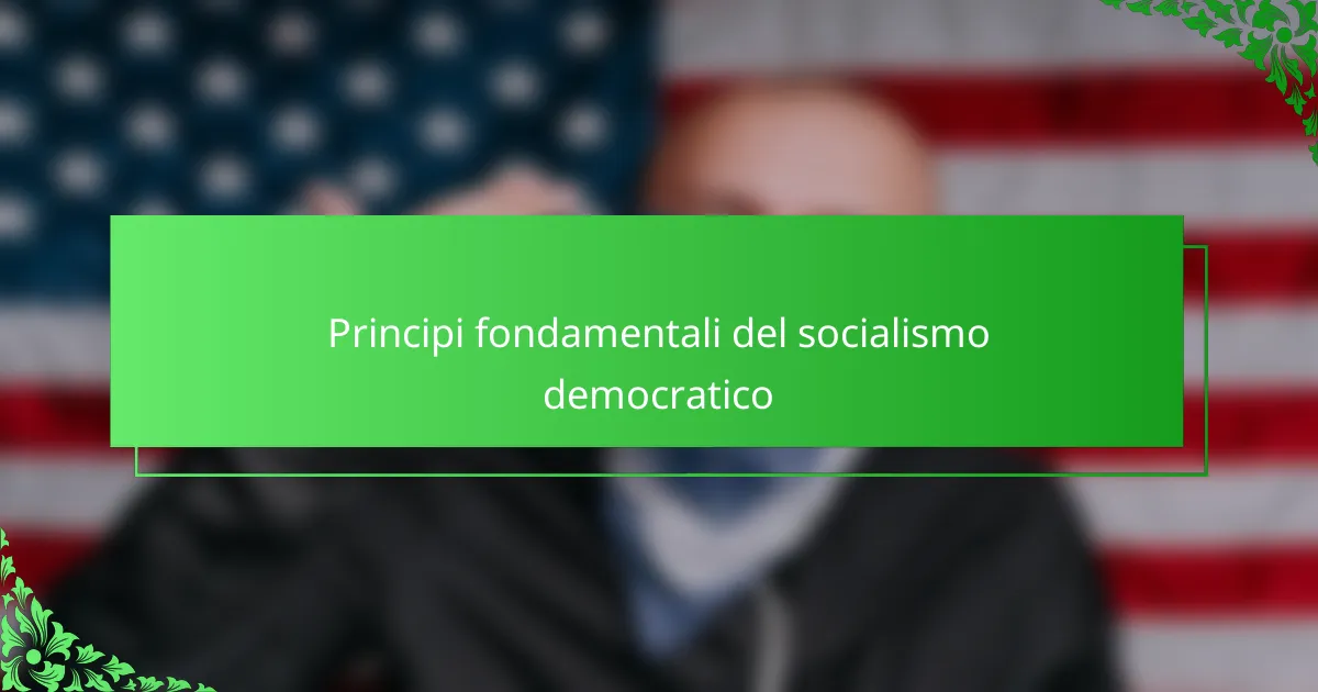 Principi fondamentali del socialismo democratico