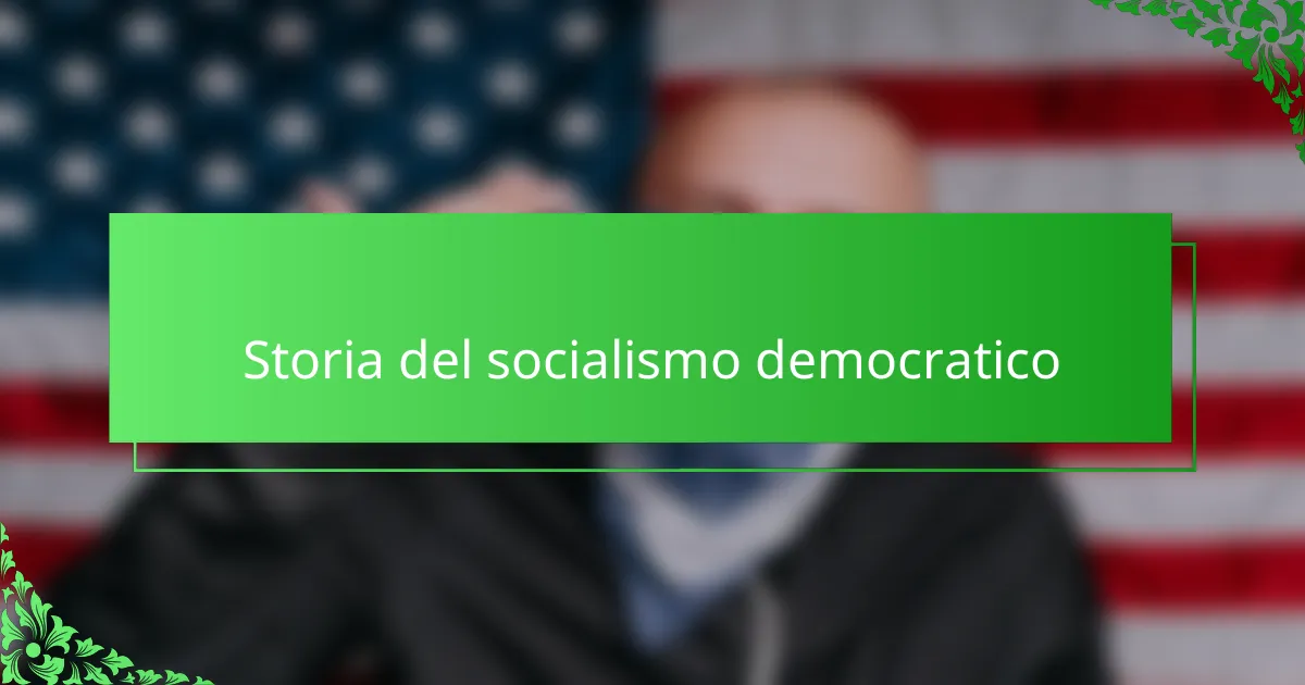 Storia del socialismo democratico